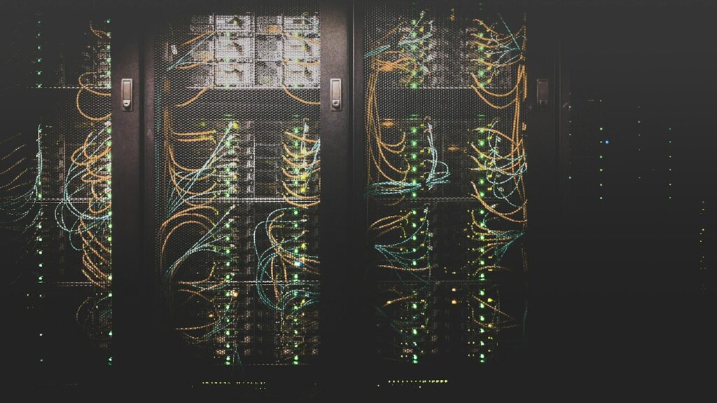 Structured network cabling and server racks